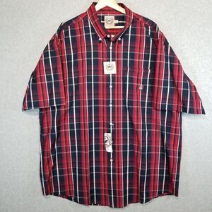 Cinch Men's Plaid Button Down Short Sleeve Shirt XXL New with Tags Western